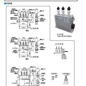 【送料無料】日新高圧進相コンデンサ　油入自冷式PET-FK4N形 79.8kvar 60(Hz)