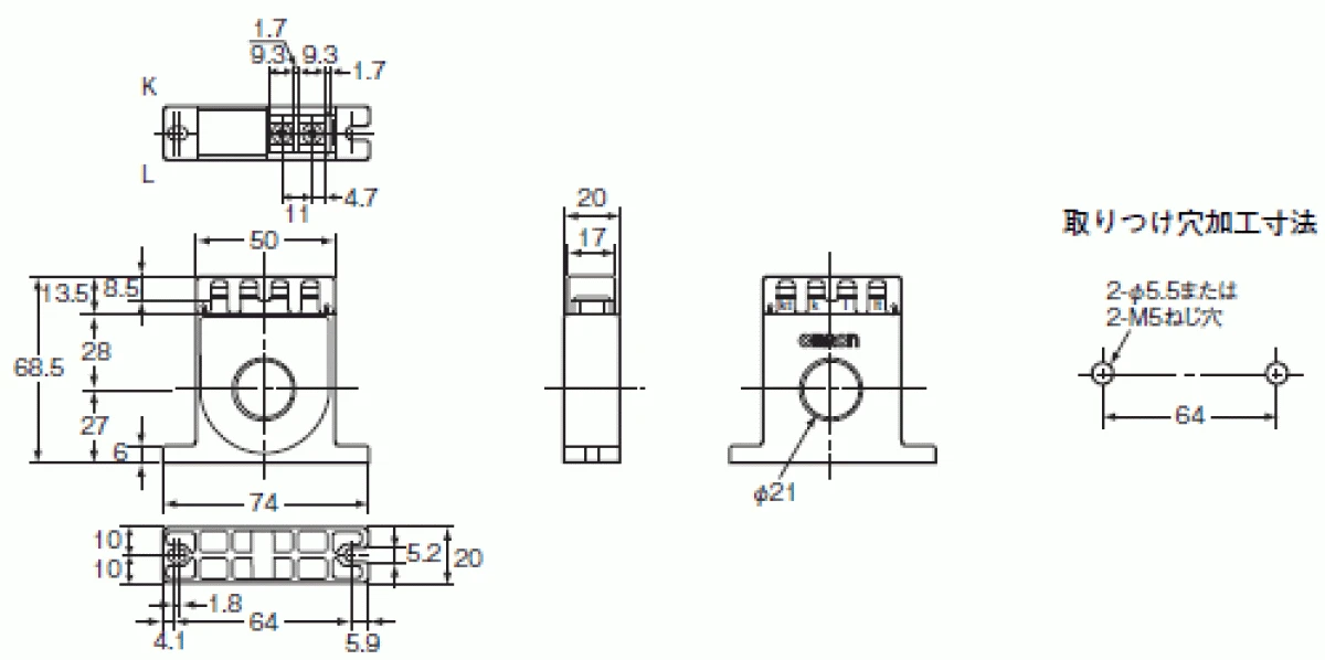 【送料無料】オムロン零相変流器OTG-LA21