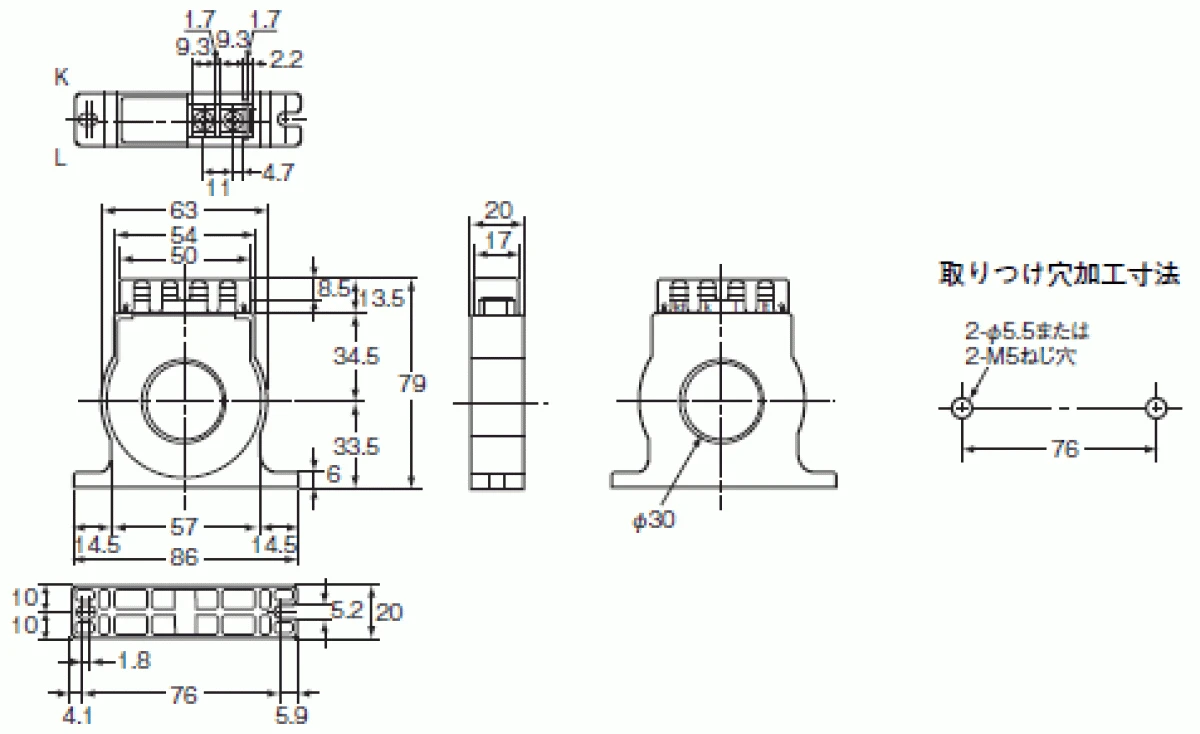 【送料無料】オムロン零相変流器OTG-LA30